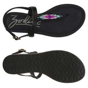 Zodiac Ysola Thong Strap Artsy Festival Sandal Beaded Boho Hippie Gypsy